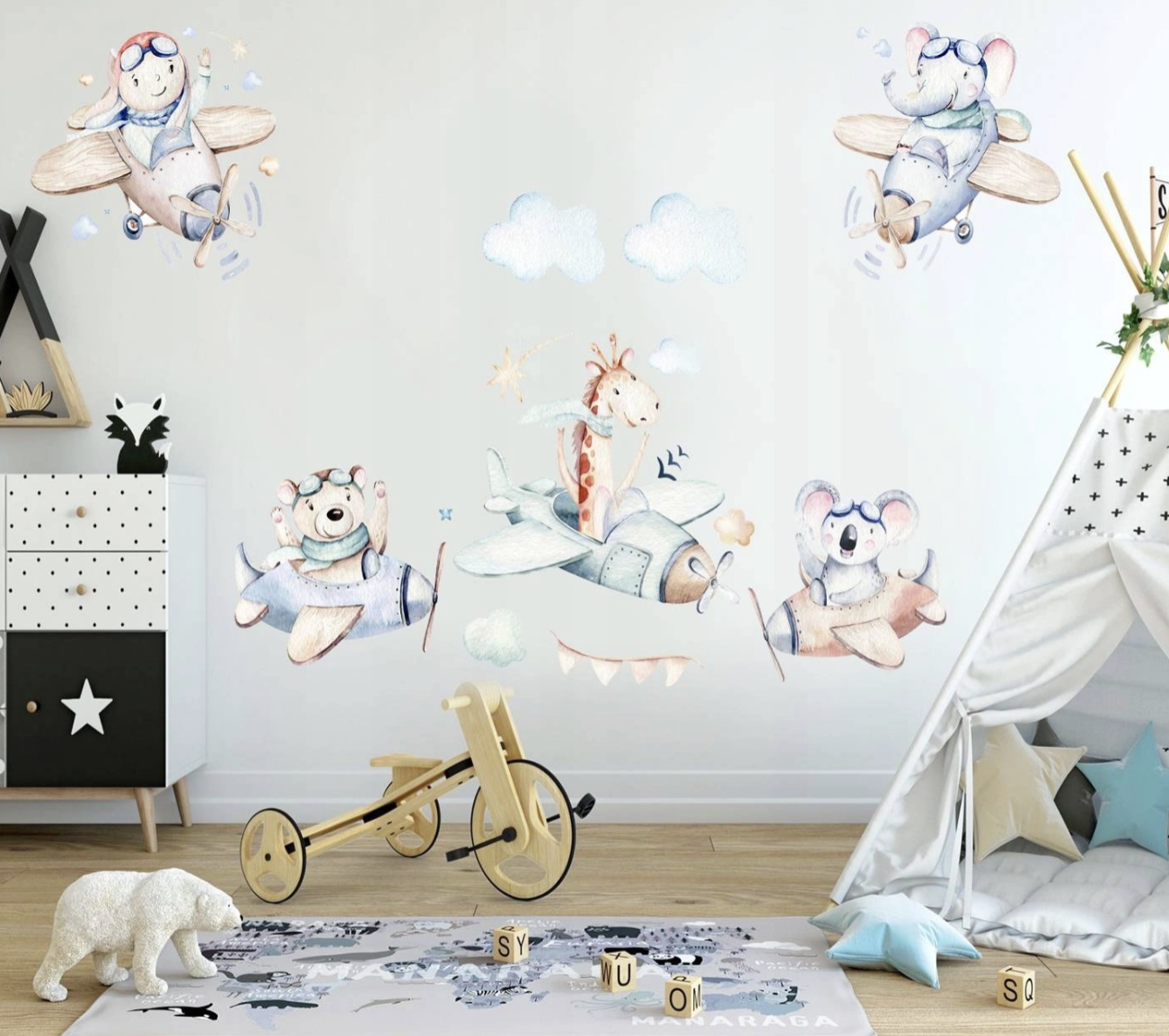 Naklejki na ścianę Samoloty – Idealne do Pokoju Niemowlaka