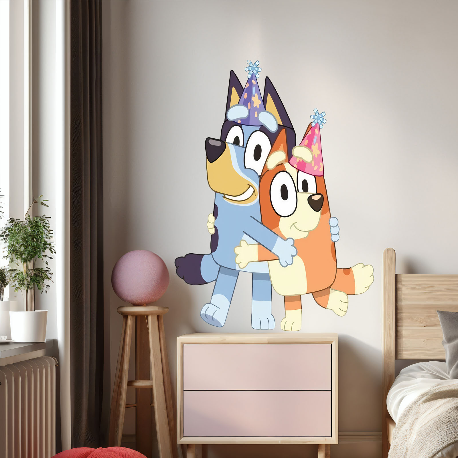 Naklejki ścienne z Bluey – wprowadź radość i kolor do pokoju dziecka