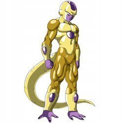 Naklejka na ścianę DRAGON BALL Freeza złoty Gold  90 cm na 60 cm