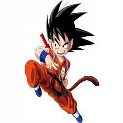 Naklejka na ścianę DRAGON BALL młody Goku z ogonem 90 cm na 60 cm