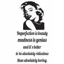 Naklejka na ścianę cytat napis MOTYWUJĄCY Marilyn Monroe 75 cm na 45 cm