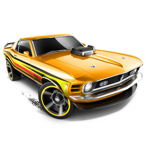 Naklejka na ścianę Hot Wheels złoty samochód 60 cm na 90 cm