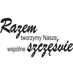 Naklejka na ścianę cytat napis RODZINA nasze szczęście 75 cm na 45 cm