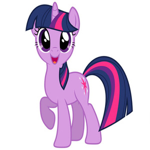 Naklejka na ścianę My Little Pony Kucyki Twilight Sparkle fioletowy 90 cm  na 60 cm