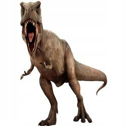 Naklejka na ścianę DINOZAUR tyranozaur z profilu 90 cm na 60 cm