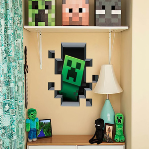 Naklejka na ścianę Minecraft Creeper 3D do Pokoju Dziecka