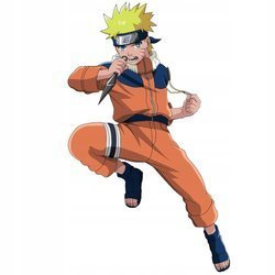 Naklejka na ścianę Naruto Uzumaki w walecznym wyskoku 90 cm na 60 cm