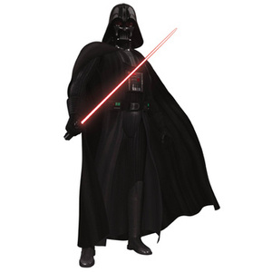 Naklejka na ścianę Star Wars Gwiezdne Wojny Darth Vader z mieczem świetlnym 90 cm na 60 cm