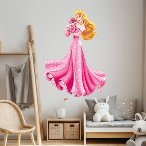 Naklejka na ścianę Księżniczki Disney Aurora z kucykiem 90 cm na 60 cm
