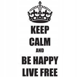Naklejka na ścianę cytat napis MOTYWUJĄCY be happy 75 cm na 45 cm
