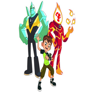 Naklejka na ścianę Ben 10 i Czteroręki 90 cm na 60 cm