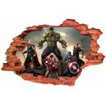 Naklejka na ścianę 3D Avengers przed walką 90 cm na 60 cm