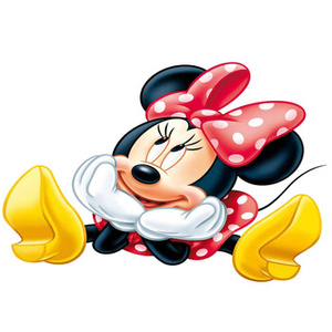 Naklejka na ścianę Myszka Minnie rozmyśla 90 cm na 60 cm