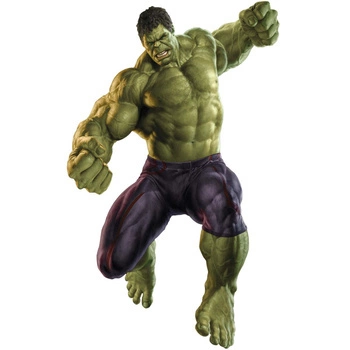 Naklejka na ścianę HULK uderza z pięści 90 cm na 60 cm