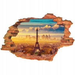 Naklejka na ścianę 3D Paryż Tour Eiffel 90 cm na 60 cm