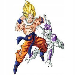 Naklejka na ścianę DRAGON BALL Freeza dusi ogonem Goku 90 cm na 60 cm