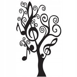 Naklejka na ścianę Drzewo nuty 75 cm na 45 cm