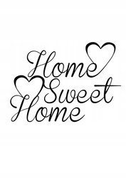 Naklejka na ścianę napis cytat Home Sweet Home 75 cm na 45 cm