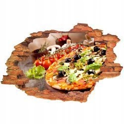 Naklejka na ścianę 3D Jedzenie królowa włoskiej kuchni 90 cm na 60 cm