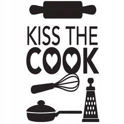 Naklejka na ścianę Do Kuchni kiss the cook 75 cm na 45 cm