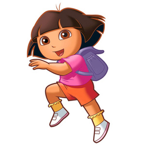 Naklejka na ścianę Dora Poznaje Świat maszeruje w podskokach 90 cm na 60 cm