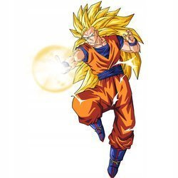 Naklejka na ścianę DRAGON BALL Son Goku ssj 3 90 cm na 60 cm