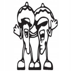 Naklejka na ścianę Do Kuchni śpiewające marchewki 75 cm na 45 cm