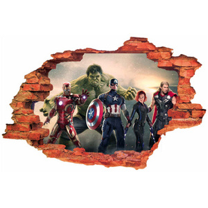 Naklejka na ścianę 3D Avengers drużyna w komplecie 90 cm na 60 cm