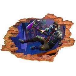 Naklejka na ścianę 3D FORTNITE graffiti 90 cm na 60 cm