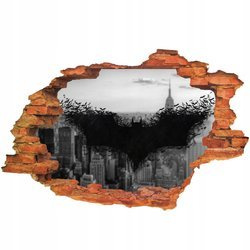 Naklejka na Ścianę 3D Batman Znak Nietoperza 90 cm na 60 cm