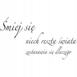 Naklejka na ścianę cytat napis MOTYWUJĄCY śmiej się 75 cm na 45 cm