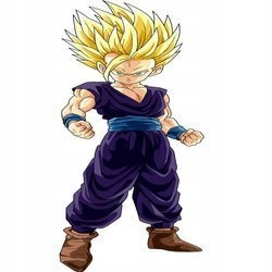 Naklejka na ścianę DRAGON BALL młody Gohan ssj 2 90 cm na 60 cm