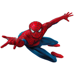 Naklejka na ścianę Spider Man leci w ofensywie 90 cm na 60 cm