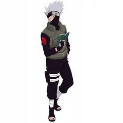 Naklejka na ścianę Naruto Kakashi Hatake z książką 90 cm na 60 cm