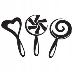 Naklejka na ścianę Do Kuchni lizaki 75 cm na 45 cm