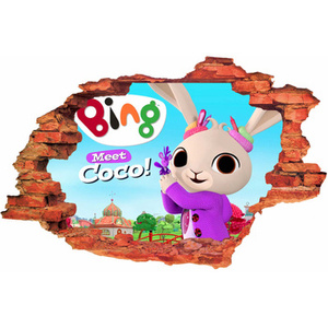 Naklejka na ścianę 3D KRÓLICZEK BING Koko 90 cm na 60 cm