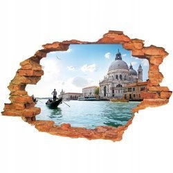 Naklejka na ścianę 3D Wenecja Bazylika Santa Maria della Salute nad wodą 90 cm na 60 cm