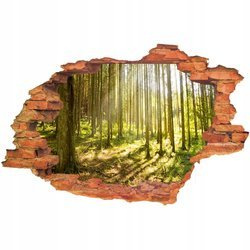 Naklejka na ścianę 3D Las ściółka leśna 90 cm na 60 cm