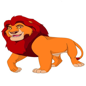 Naklejka na ścianę Król Lew Mufasa 90 cm na 60 cm