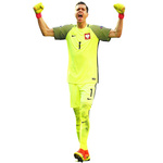 Naklejka na ścianę Wojtek Szczęsny Reprezentacja Polski 90 cm na 60 cm