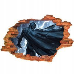 Naklejka na Ścianę 3D Batman W Oczach Burzy 90 cm na 60 cm