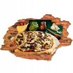 Naklejka na ścianę 3D Jedzenie smakowita pizza neapolitańska 90 cm na 60 cm