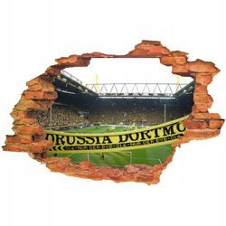 Naklejka na ścianę 3D Borussia Dortmund szalik 90 cm na 60 cm
