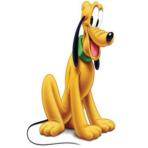 Naklejka na ścianę Pies Pluto czeka na przyjaciół 90 cm na 60 cm