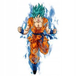 Naklejka na ścianę DRAGON BALL przemiana Goku w ssj blue 90 cm na 60 cm