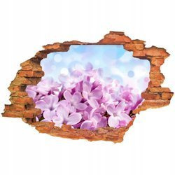 Naklejka na ścianę 3D Kwiaty kwiat bzu 90 cm na 60 cm