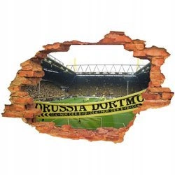 Naklejka na ścianę 3D Borussia Dortmund szalik 90 cm na 60 cm