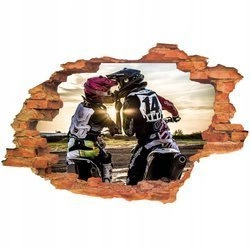 Naklejka na ścianę 3D CROSS ENDURO buziaki