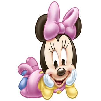 Naklejka na ścianę Myszka Minnie jako dziecko 90 cm na 60 cm