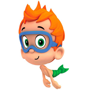 Naklejka na ścianę Bąbelkowy świat gupików Nonny 90 cm na 60 cm